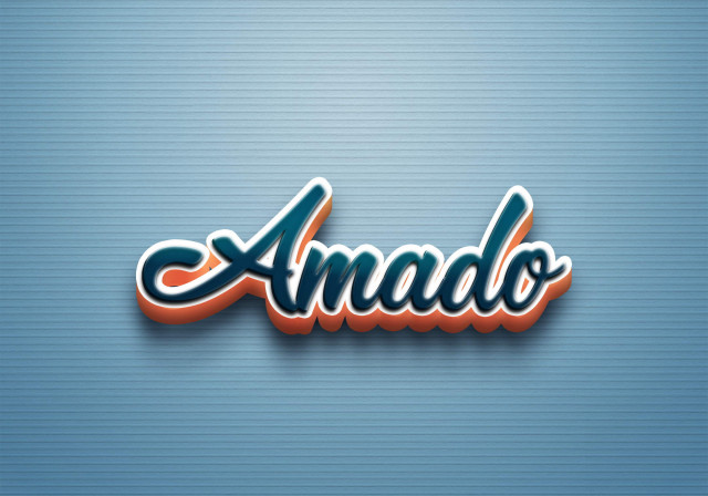 Free photo of Cursive Name DP: Amado