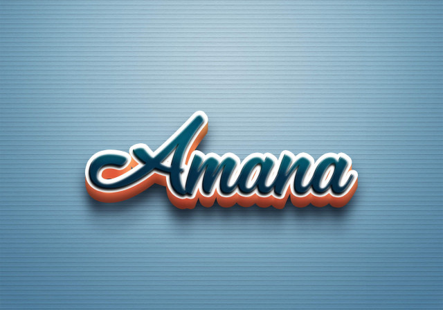 Free photo of Cursive Name DP: Amana