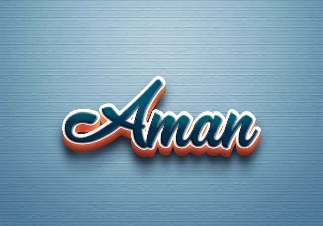 Free photo of Cursive Name DP: Aman
