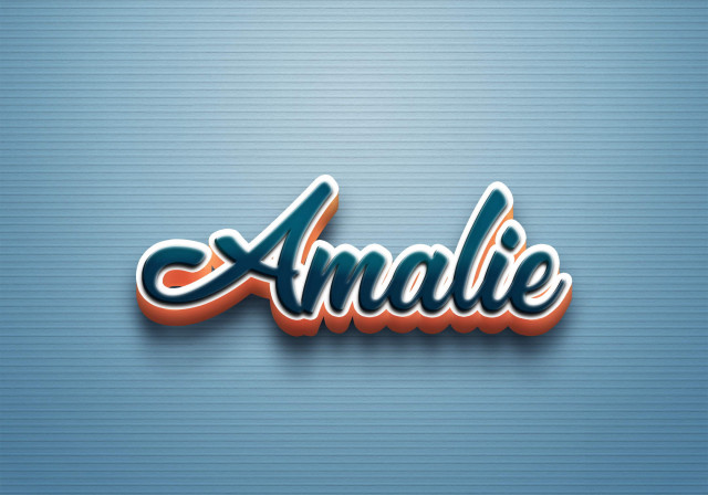 Free photo of Cursive Name DP: Amalie