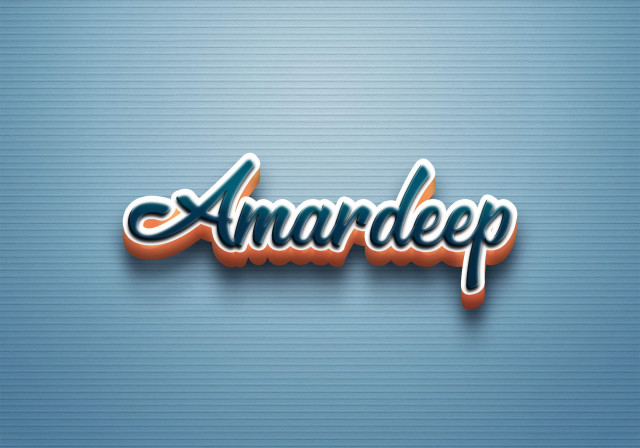 Free photo of Cursive Name DP: Amardeep