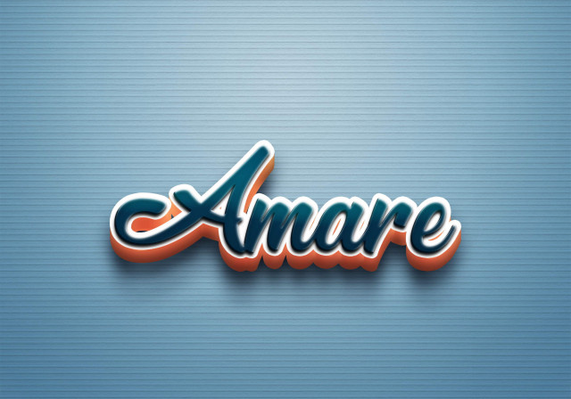 Free photo of Cursive Name DP: Amare