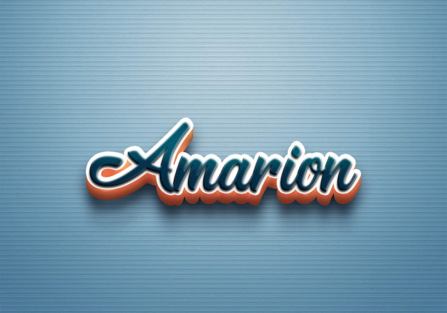 Free photo of Cursive Name DP: Amarion