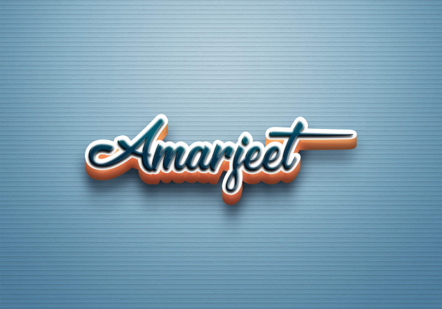 Free photo of Cursive Name DP: Amarjeet