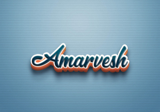 Free photo of Cursive Name DP: Amarvesh