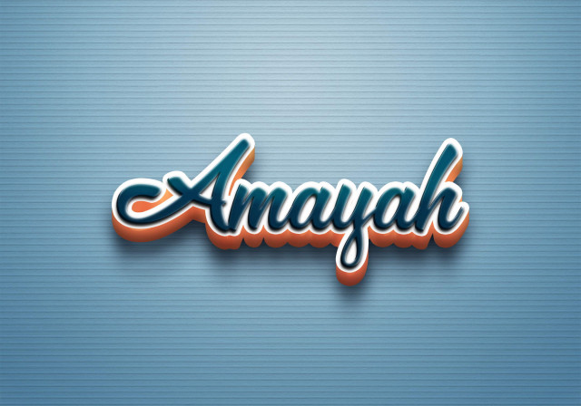 Free photo of Cursive Name DP: Amayah