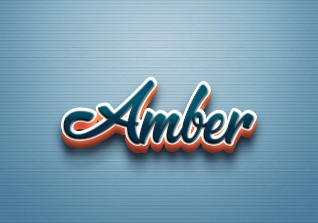 Free photo of Cursive Name DP: Amber