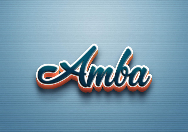 Free photo of Cursive Name DP: Amba