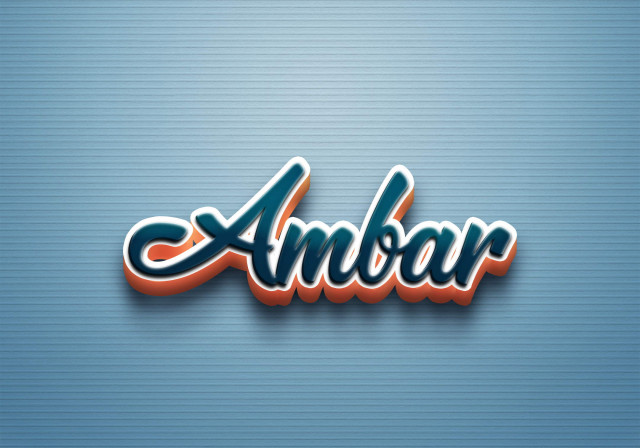 Free photo of Cursive Name DP: Ambar