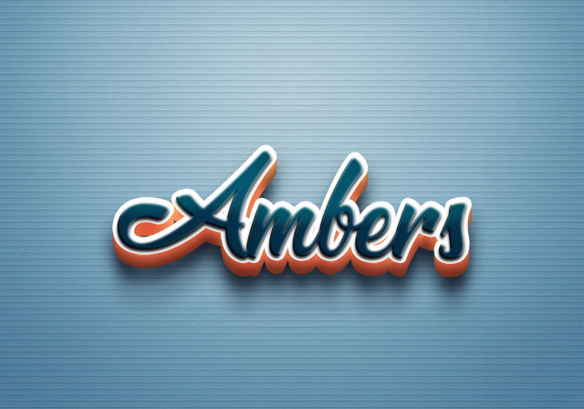 Free photo of Cursive Name DP: Ambers