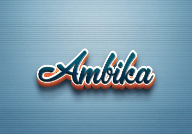 Free photo of Cursive Name DP: Ambika