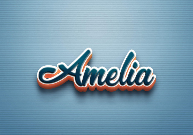 Free photo of Cursive Name DP: Amelia