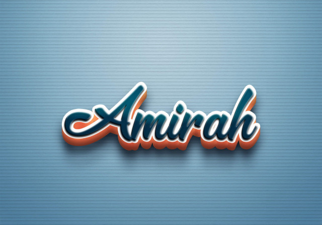 Free photo of Cursive Name DP: Amirah