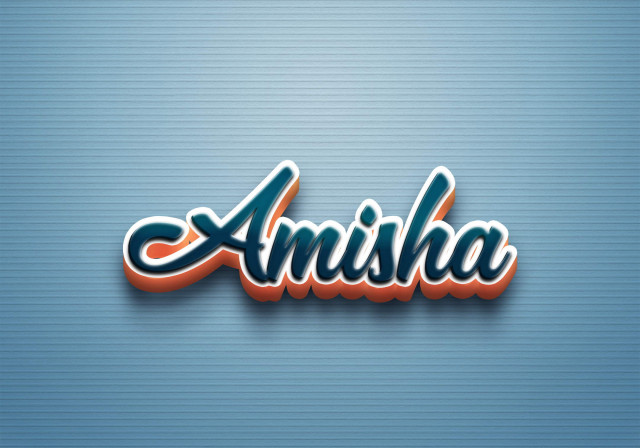 Free photo of Cursive Name DP: Amisha