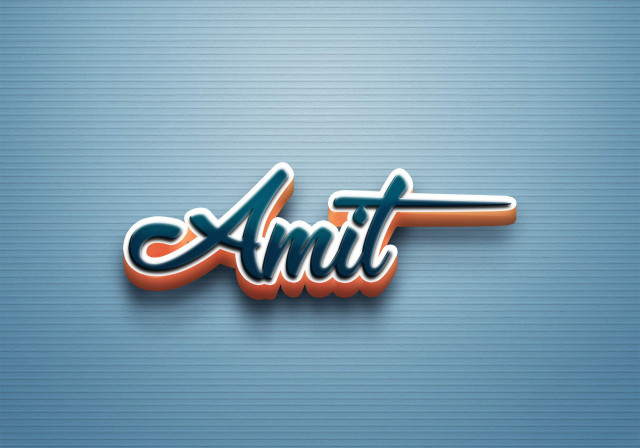 Free photo of Cursive Name DP: Amit