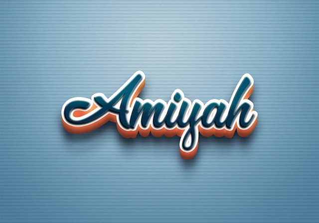 Free photo of Cursive Name DP: Amiyah