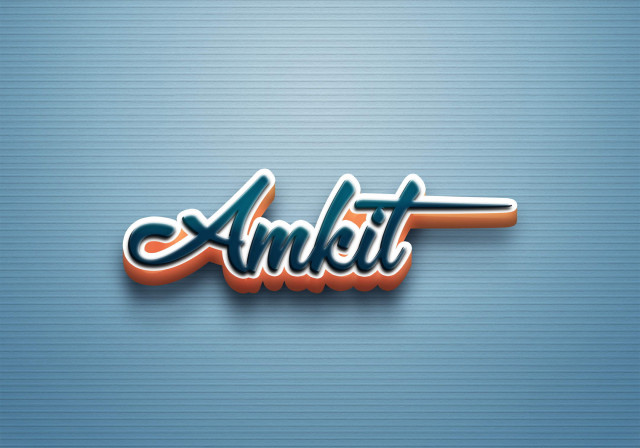 Free photo of Cursive Name DP: Amkit