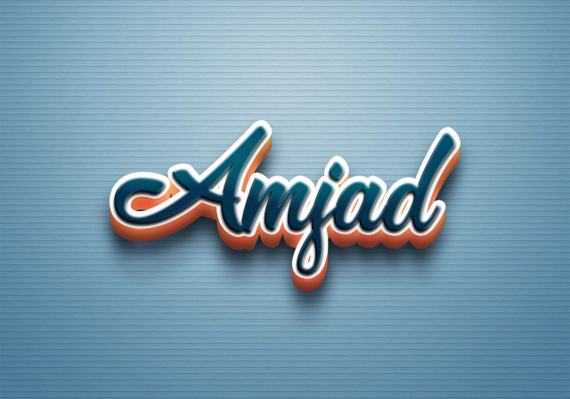 Free photo of Cursive Name DP: Amjad