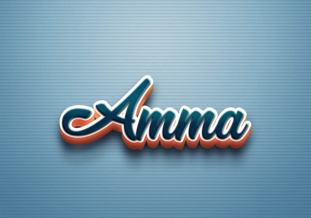 Free photo of Cursive Name DP: Amma