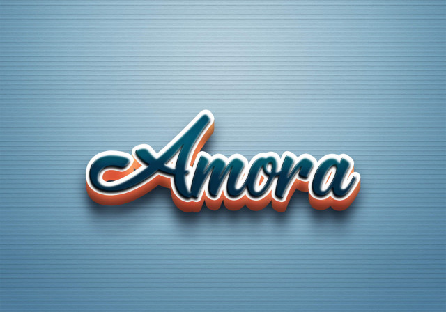 Free photo of Cursive Name DP: Amora