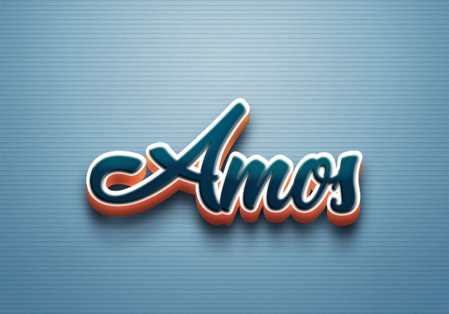 Free photo of Cursive Name DP: Amos