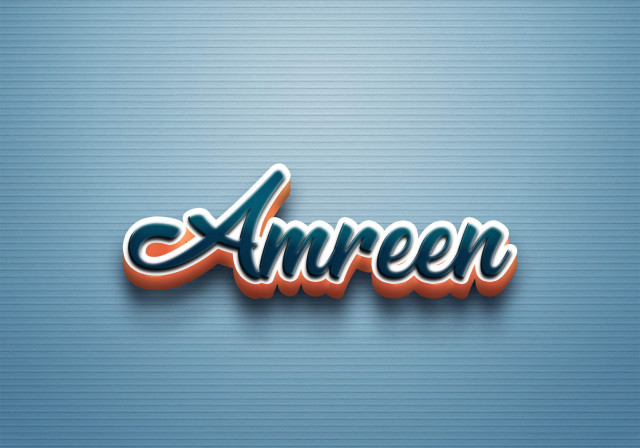 Free photo of Cursive Name DP: Amreen