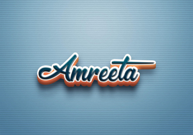 Free photo of Cursive Name DP: Amreeta
