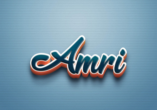 Free photo of Cursive Name DP: Amri