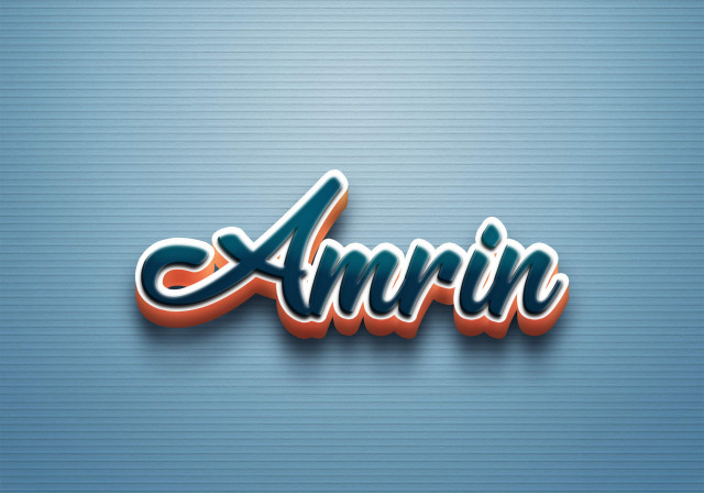 Free photo of Cursive Name DP: Amrin