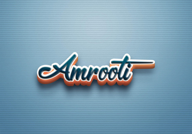 Free photo of Cursive Name DP: Amrooti