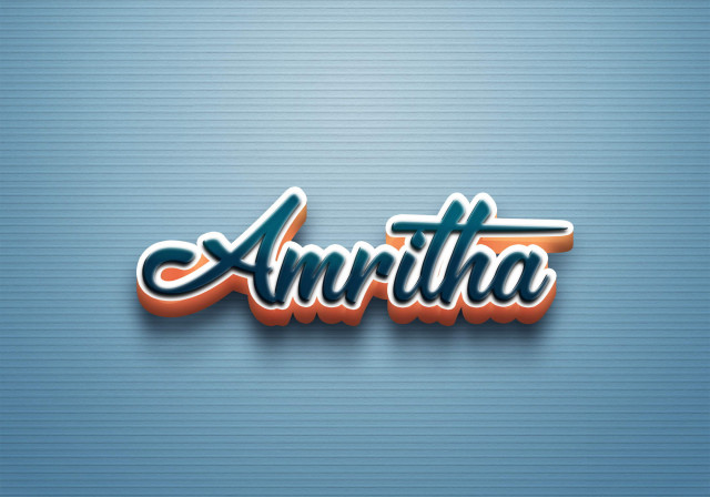 Free photo of Cursive Name DP: Amritha