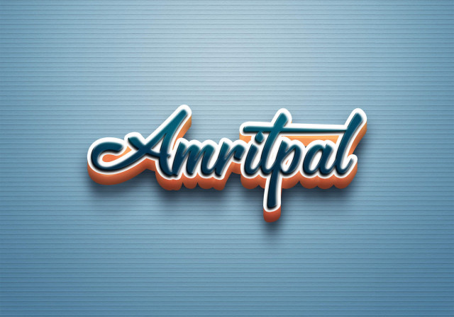 Free photo of Cursive Name DP: Amritpal