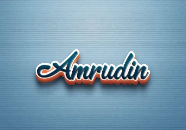 Free photo of Cursive Name DP: Amrudin