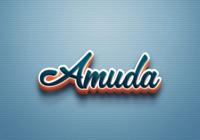 Free photo of Cursive Name DP: Amuda