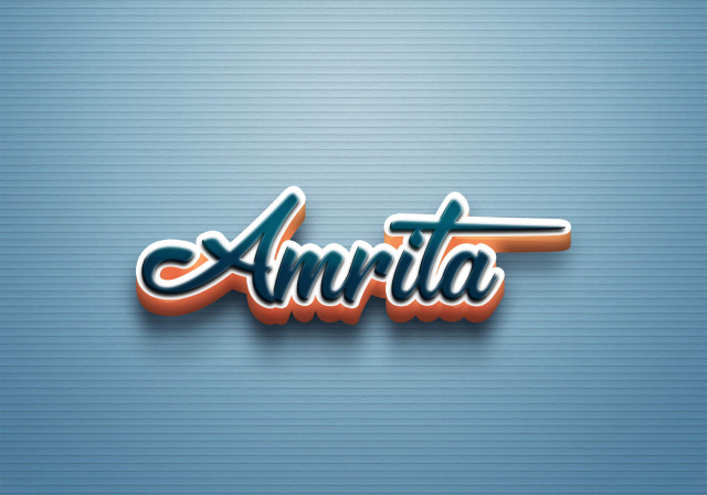 Free photo of Cursive Name DP: Amrita