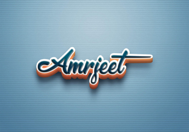 Free photo of Cursive Name DP: Amrjeet