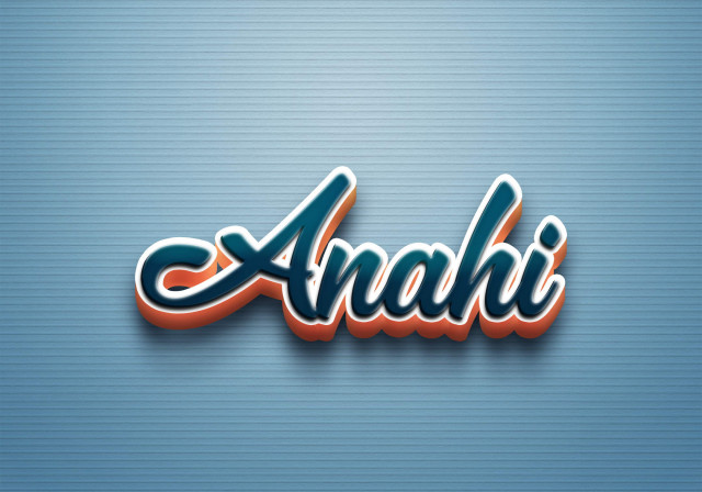 Free photo of Cursive Name DP: Anahi