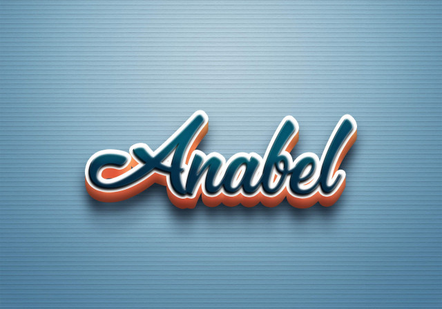 Free photo of Cursive Name DP: Anabel