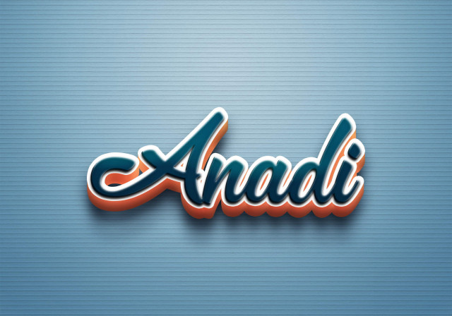 Free photo of Cursive Name DP: Anadi