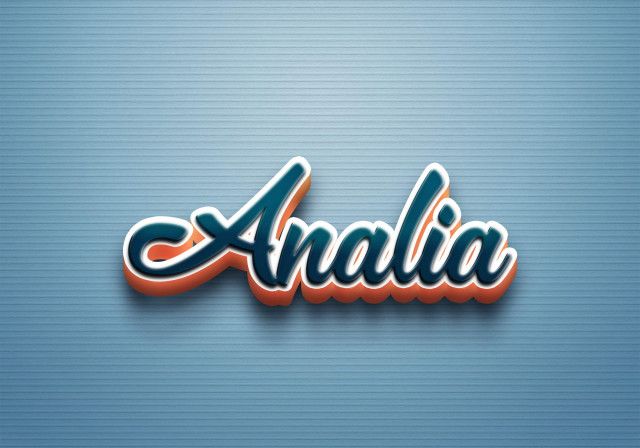 Free photo of Cursive Name DP: Analia