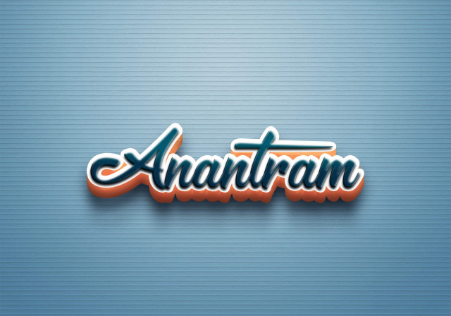 Free photo of Cursive Name DP: Anantram