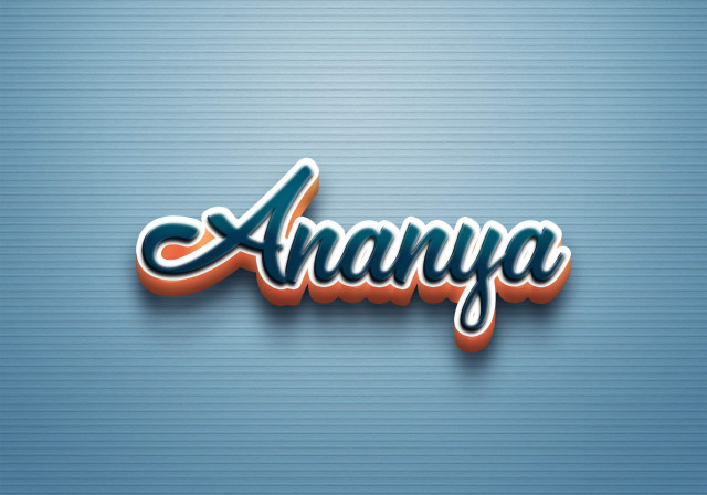 Free photo of Cursive Name DP: Ananya