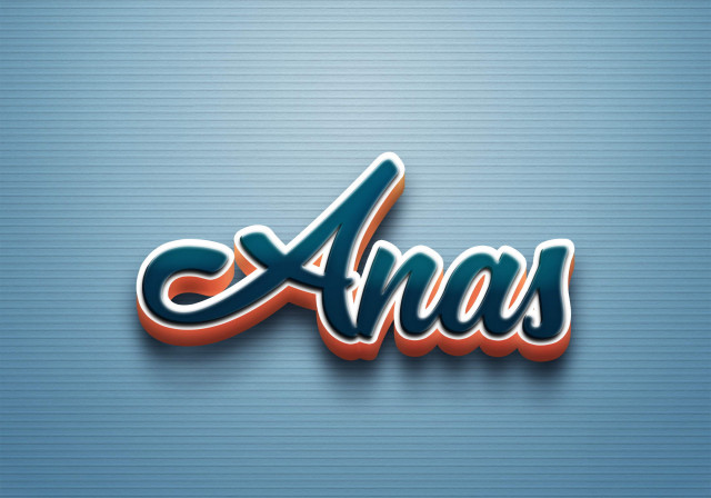 Free photo of Cursive Name DP: Anas