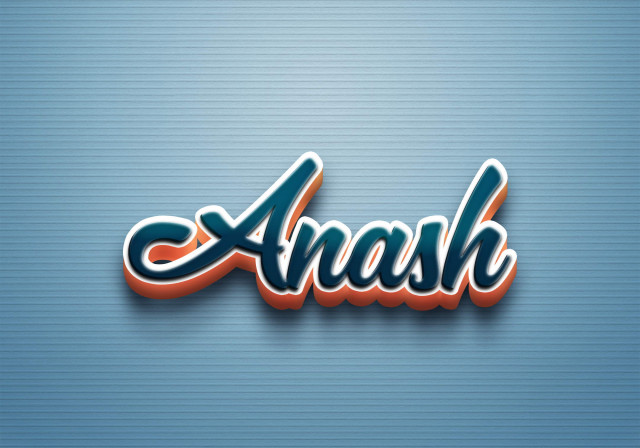 Free photo of Cursive Name DP: Anash