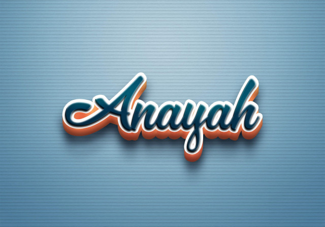 Free photo of Cursive Name DP: Anayah