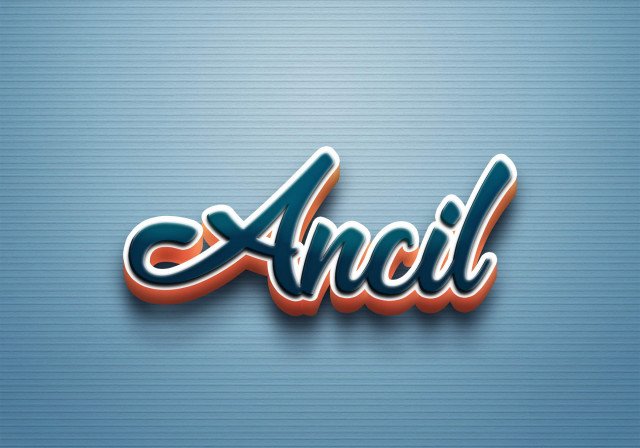 Free photo of Cursive Name DP: Ancil