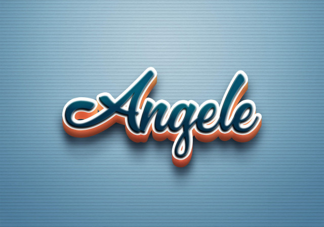 Free photo of Cursive Name DP: Angele