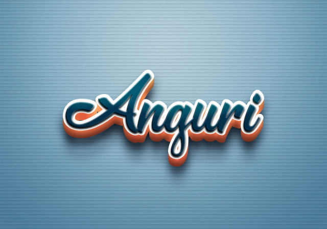 Free photo of Cursive Name DP: Anguri