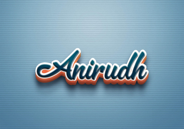 Free photo of Cursive Name DP: Anirudh