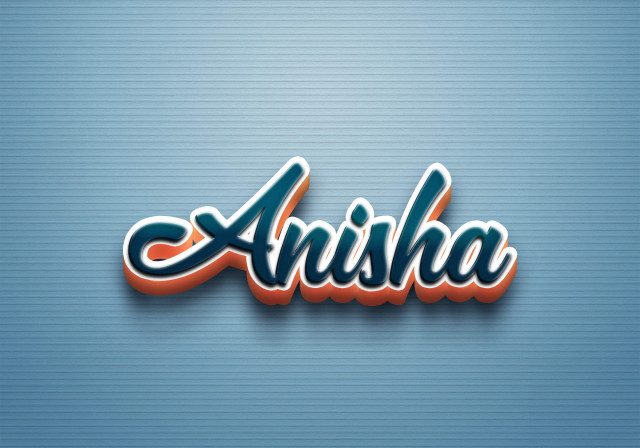Free photo of Cursive Name DP: Anisha